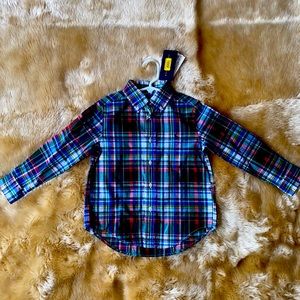 NWT Ralph Lauren LittleBoy PlaidButtonDownShirt 4T